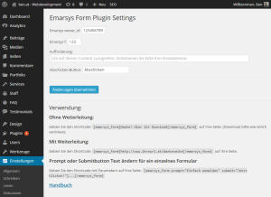 Finished Emarsys Form Plugin