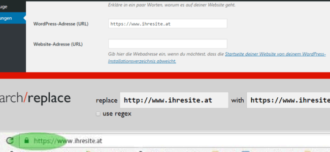 WordPress auf https / ssl umstellen
