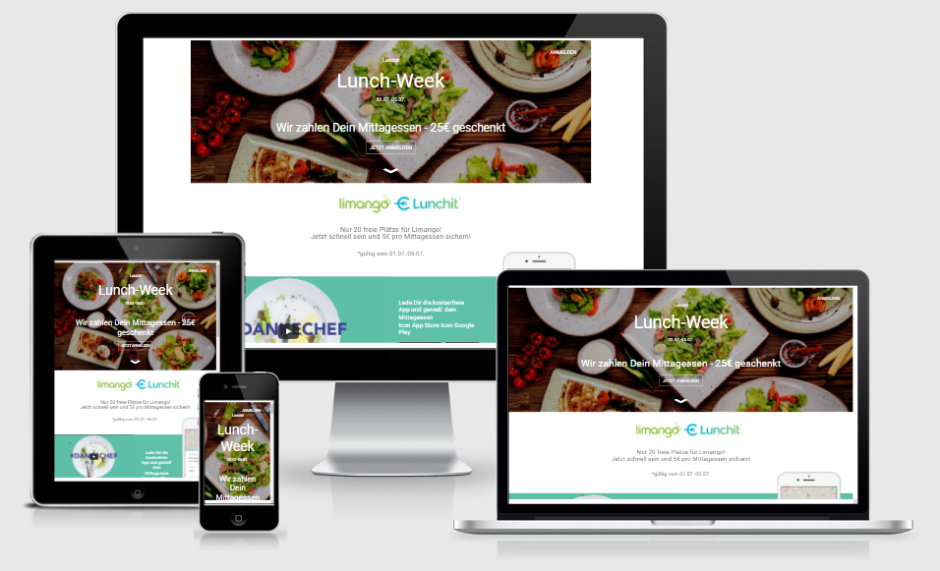 Lunchit Landing Page mit Hubspot